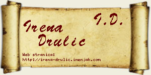 Irena Drulić vizit kartica